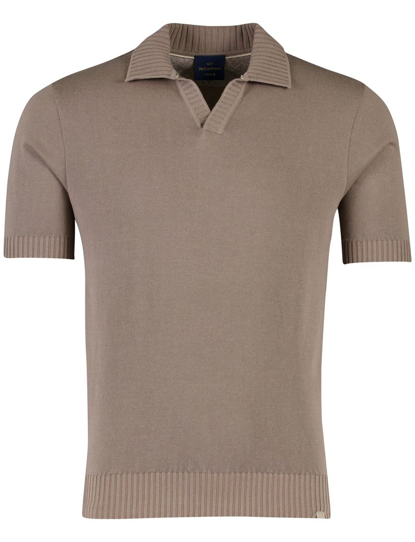 Poloshirt paul & shark bruin wijde fit