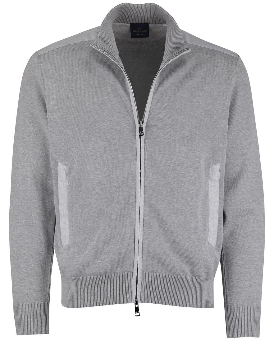 Grijs vest Paul & Shark rits normale fit zonder capuchon