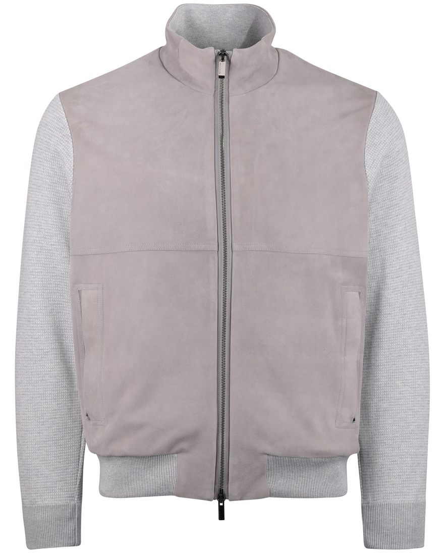 Paul & Shark vest rits grijs zijde