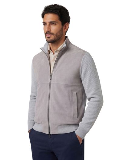 Paul & Shark Paul & Shark vest rits grijs zijde