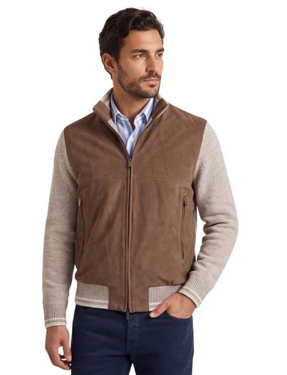 Paul & Shark Paul & Shark vest beige katoen wijde fit