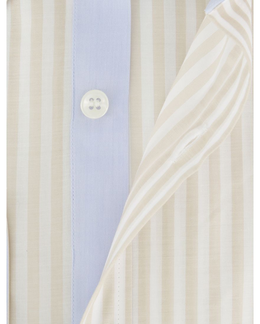 Paul & Shark overhemd beige button-down boord
