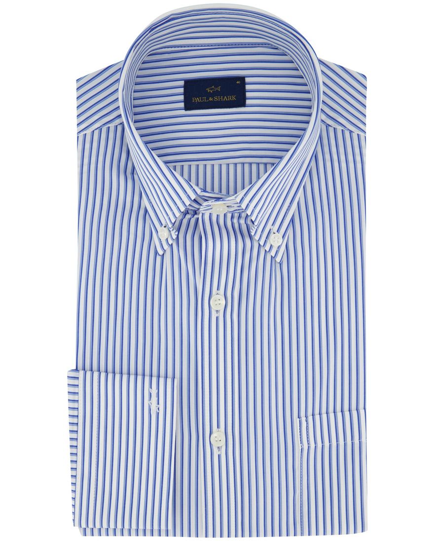 Paul & Shark overhemd wit blauw gestreept
