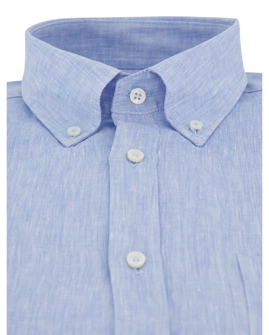 Paul & Shark linnen lichtblauw overhemd