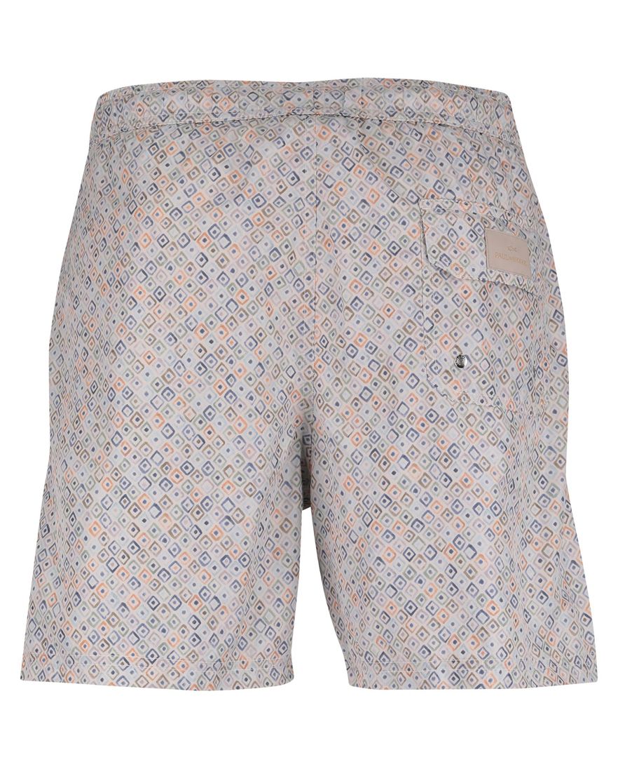 Beige print zwembroek Paul & Shark wijde fit