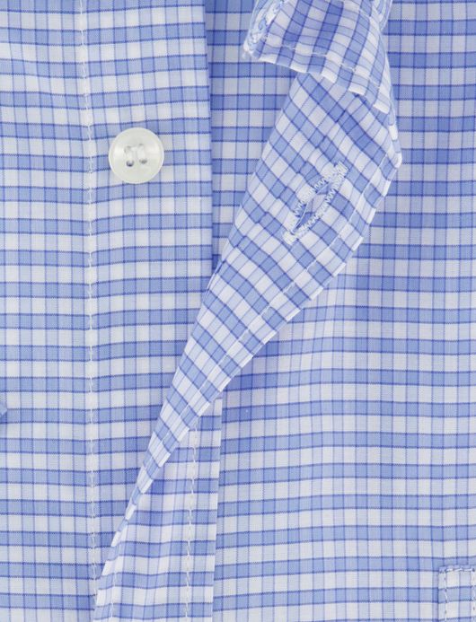 Paul & Shark korte mouw lichtblauw geruit