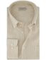 Paul & Shark overhemd beige wit gestreept button-down collar