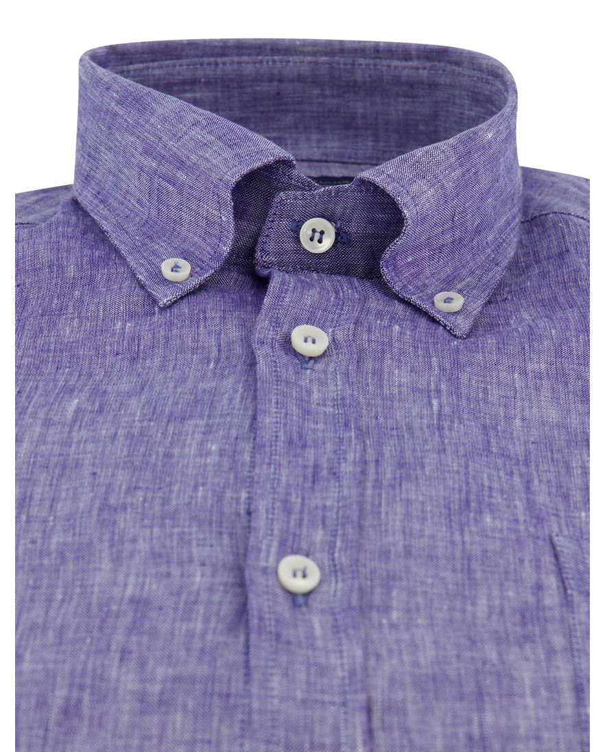 Paul & Shark overhemd donkerblauw gemeleerd borstzak wijde fit