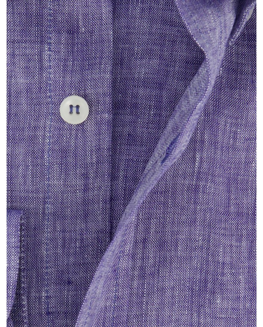 Paul & Shark overhemd donkerblauw gemeleerd borstzak wijde fit