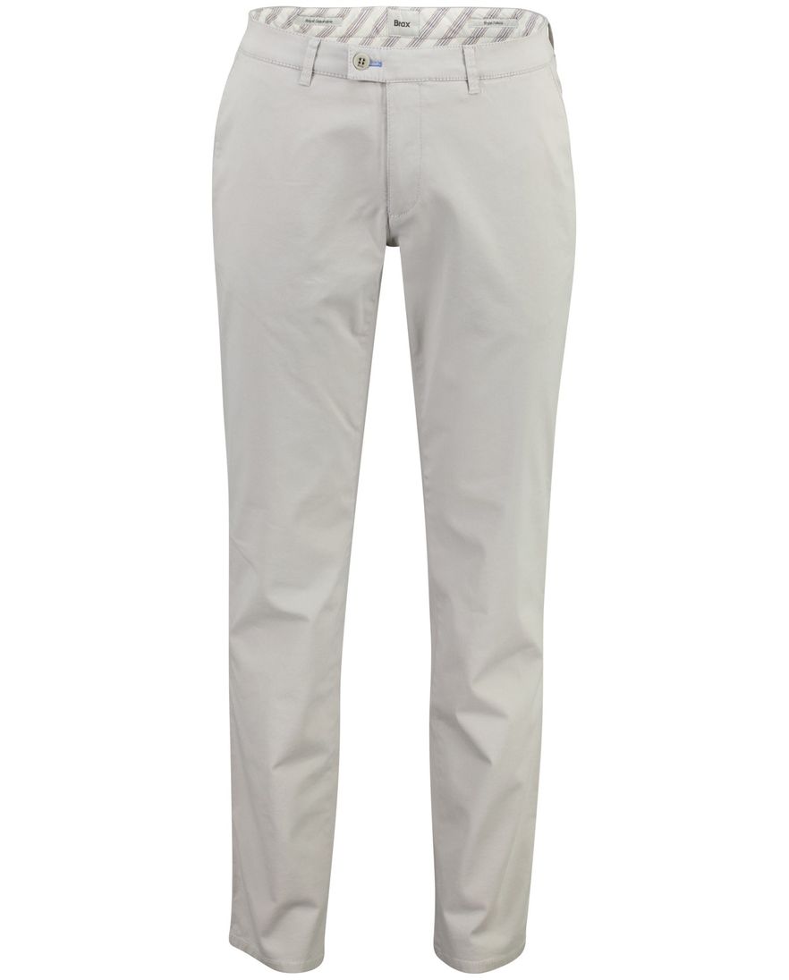 grijs pantalon Brax Fabio zonder omslag normale fit