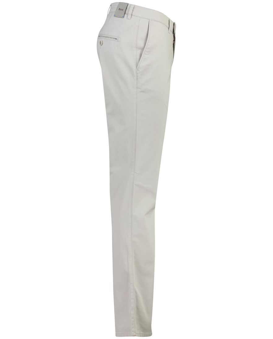 grijs pantalon Brax Fabio zonder omslag normale fit