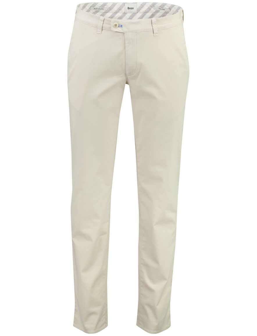 Brax pantalon crème wijde fit flatfront model