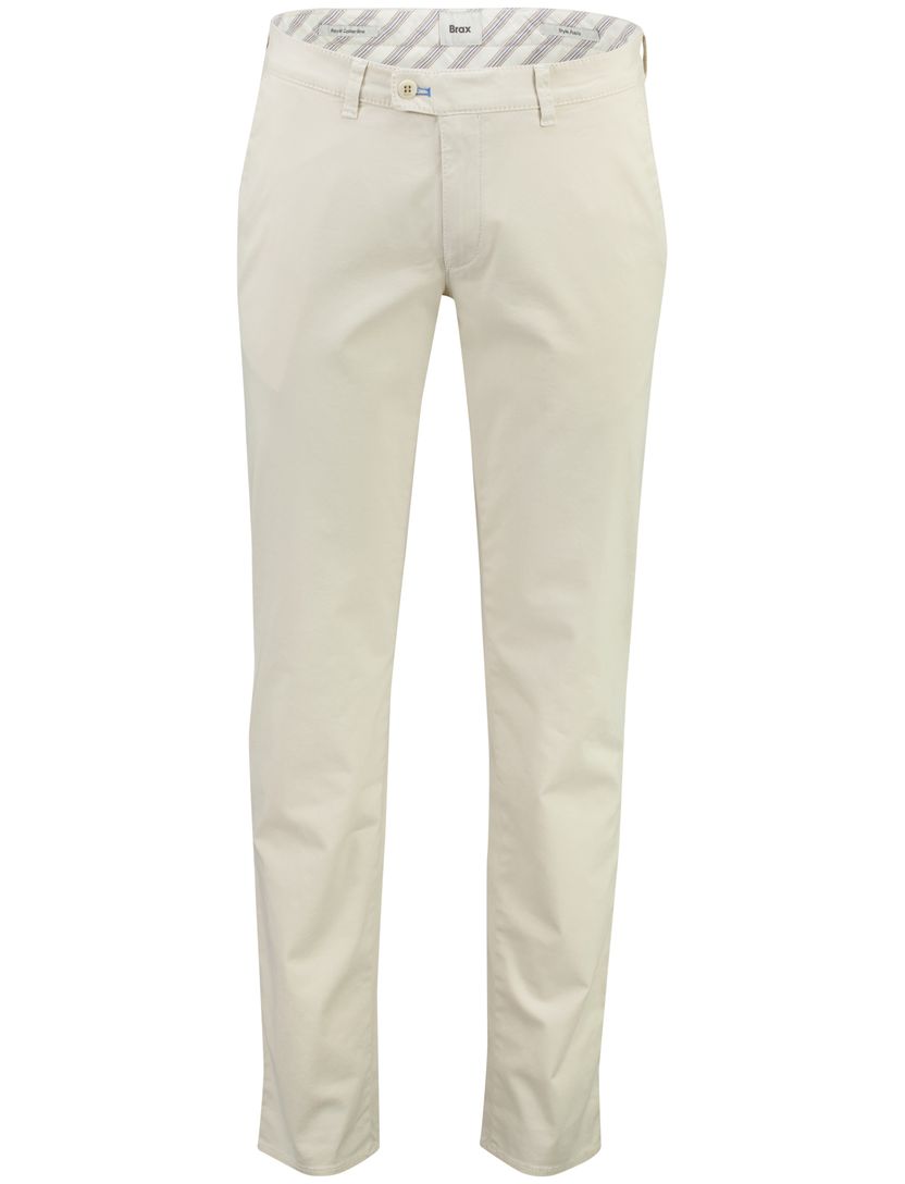 Pantalon Brax Fabio crème flatfront wijde fit