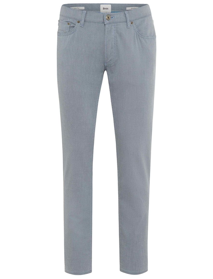 Brax pantalon 5-pocket blauw normale fit katoen