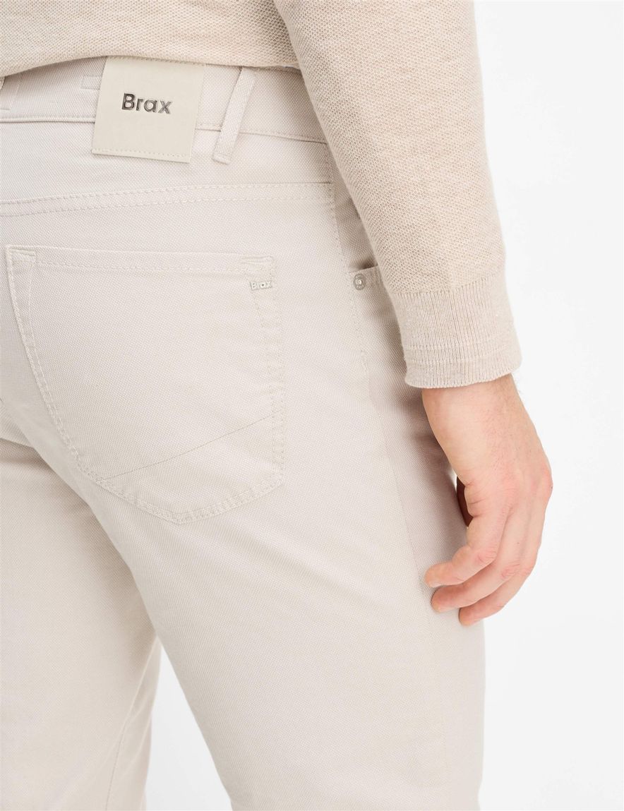 Brax pantalon 5-pocket creme katoen normale fit