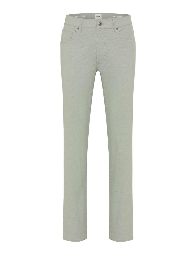 Pantalon 5-pocket Brax lichtgroen katoen