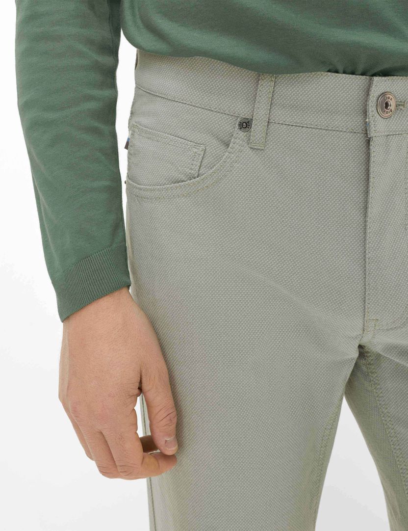 Pantalon 5-pocket Brax lichtgroen katoen