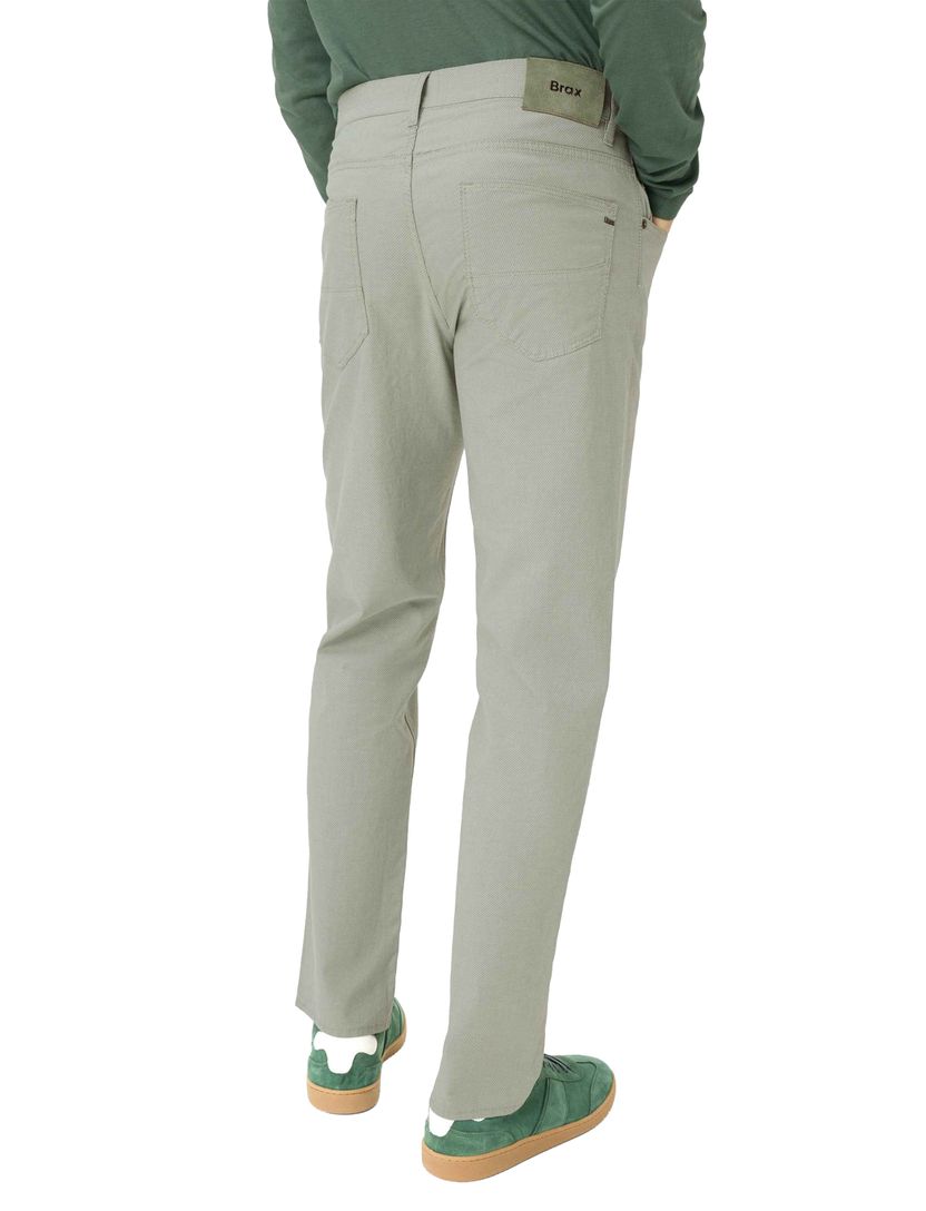 Pantalon 5-pocket Brax lichtgroen katoen