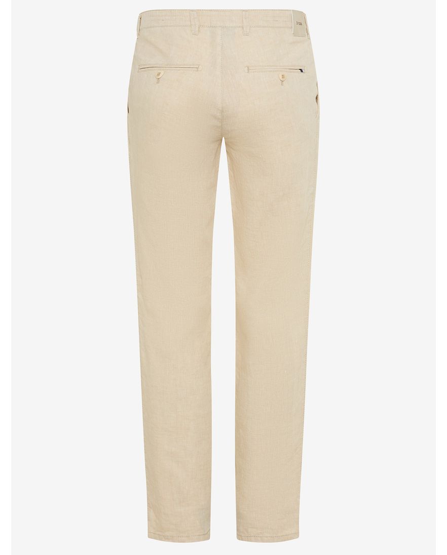 Beige pantalon Brax Fabio wijde fit