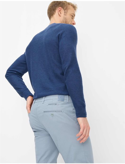 Brax pantalon lichtblauw katoen effen