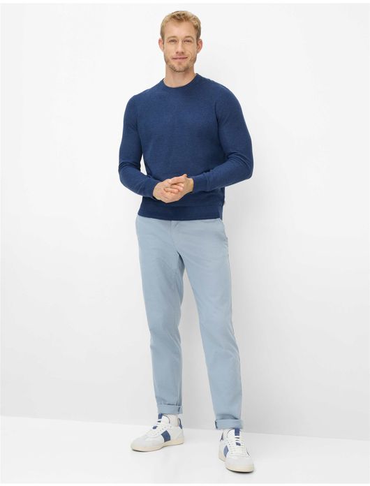 Brax pantalon lichtblauw katoen effen