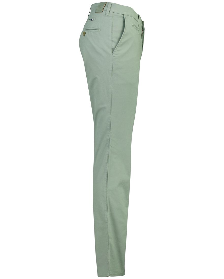 groene pantalon Brax Fabio zonder omslag flatfront model