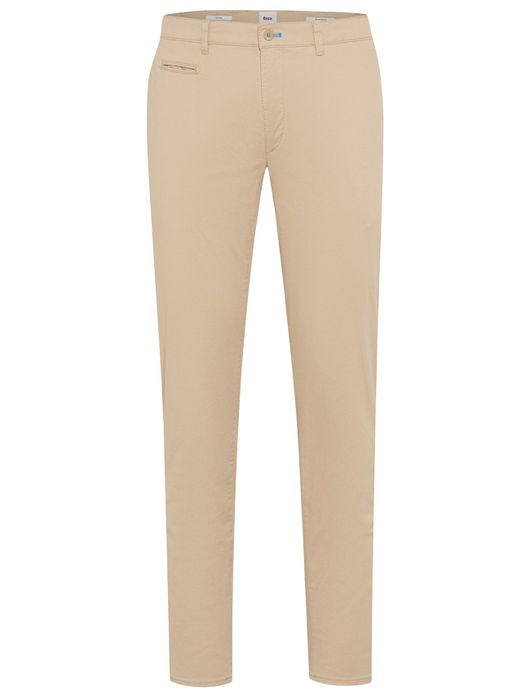 Brax pantalon beige effen katoen