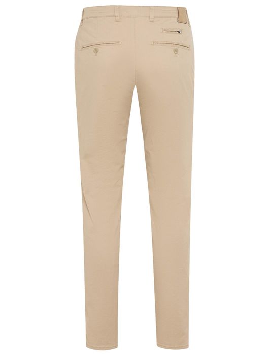 Brax pantalon beige effen katoen