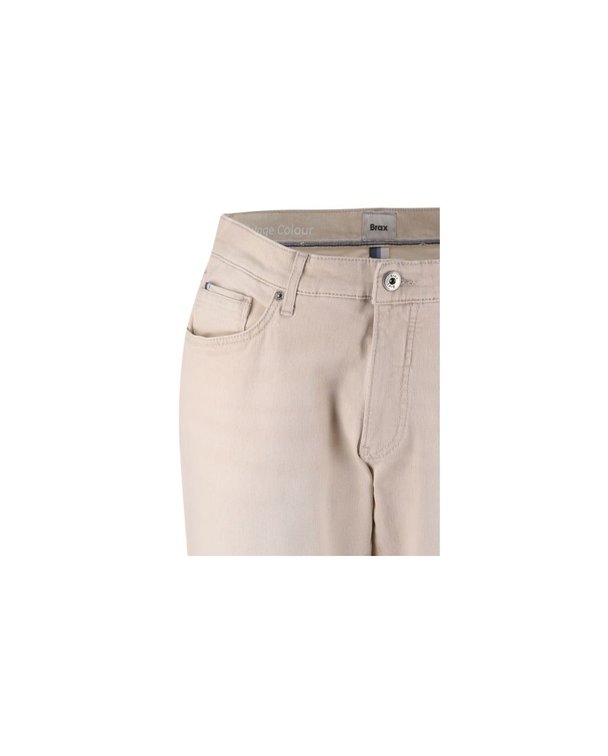 Beige pantalon Brax Chuck slim fit 5-pocket