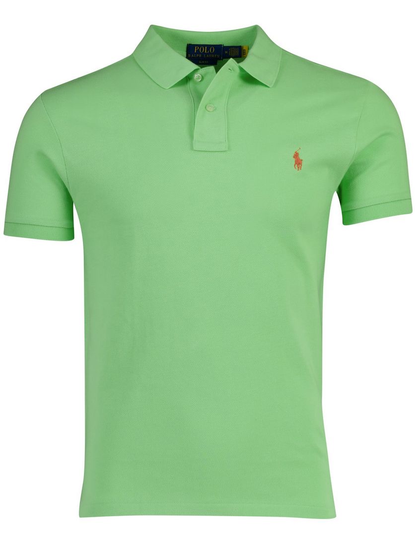 Poloshirt lichtgroen Polo Ralph Lauren classics slim fit