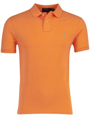 Polo Ralph Lauren Polo Ralph Lauren oranje poloshirt slim fit katoen