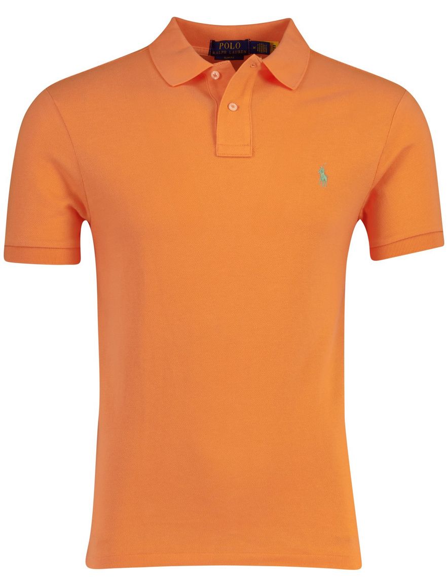 Polo Ralph Lauren oranje poloshirt slim fit katoen