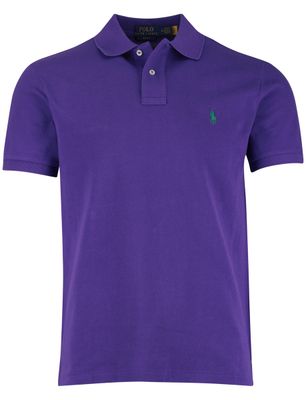Polo Ralph Lauren Paarse Polo Slim Fit Polo Ralph Lauren eenkleurig groen logo