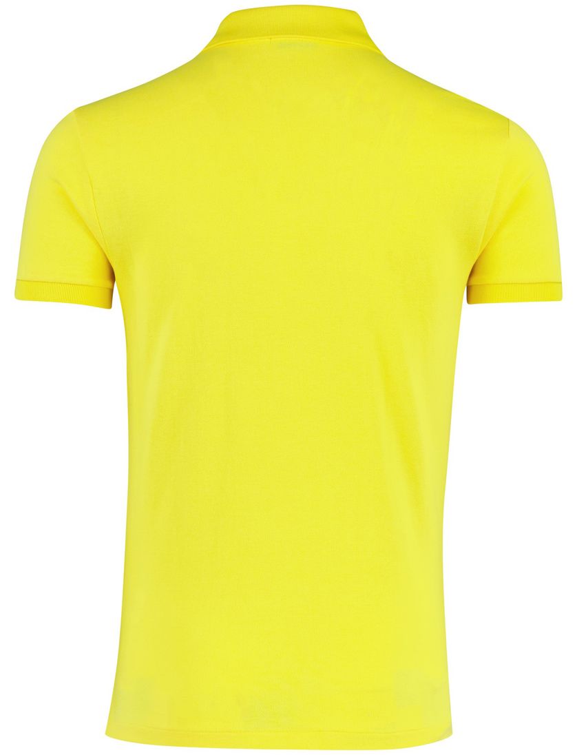 Poloshirt Ralph Lauren korte mouw fel geel slim fit
