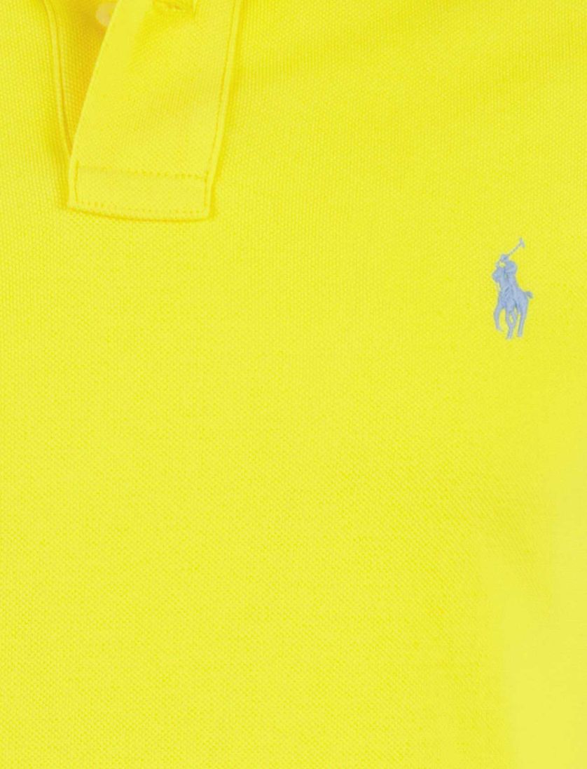 Poloshirt Ralph Lauren korte mouw fel geel slim fit