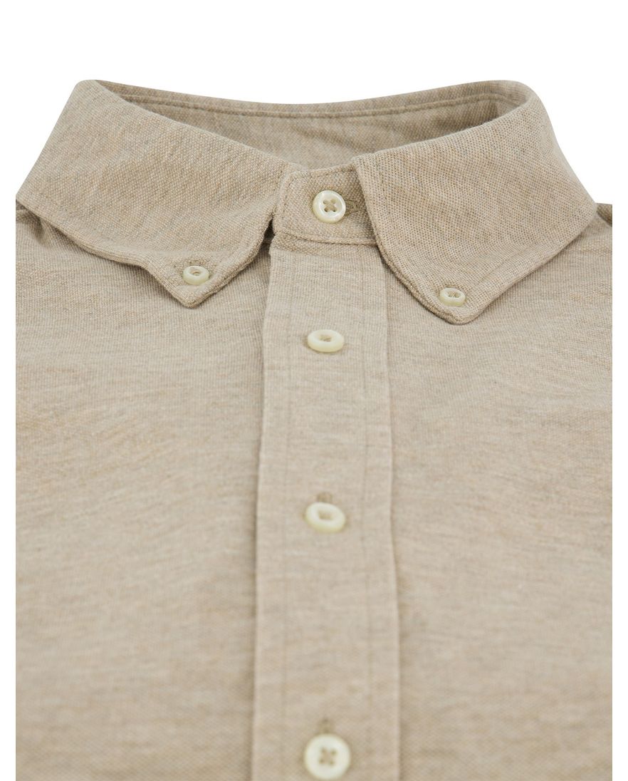 Polo ralph lauren overhemd beige gemeleerd lange mouw