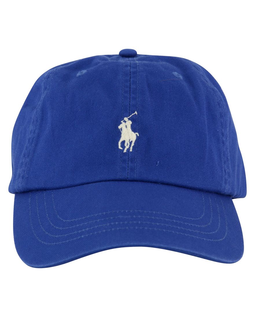 cap kobaltblauw 100% katoen Polo Ralph Lauren met wit logo