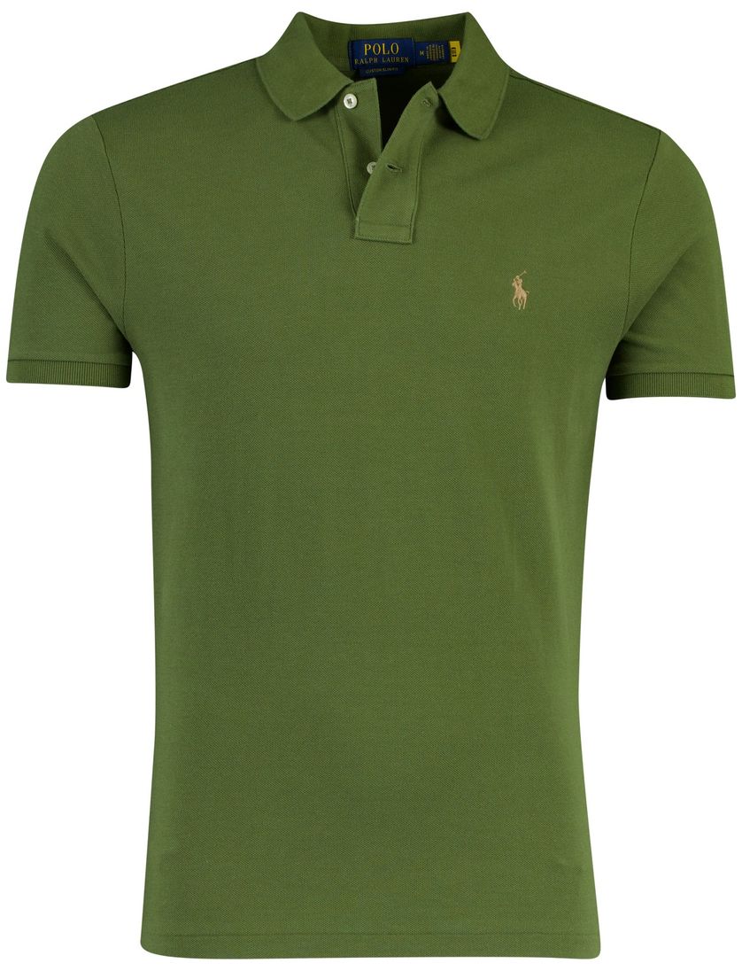 Poloshirt korte mouw Ralph Lauren groen normale fit
