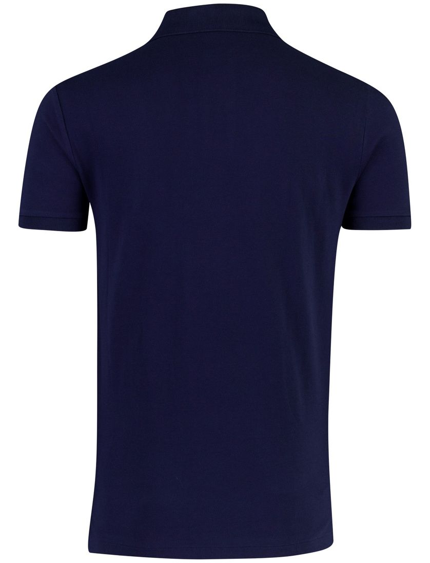 poloshirt korte mouw Ralph Lauren navy normale fit 2 knopen
