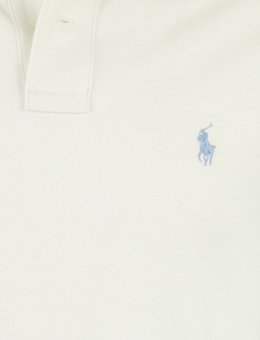 poloshirt korte mouw Ralph Lauren creme normale fit katoen