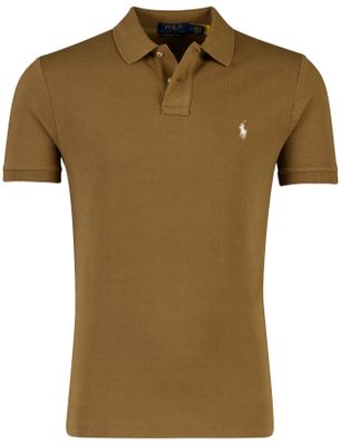 Polo Ralph Lauren Polo bruin met 2 knopen Polo ralph lauren custom slim fit