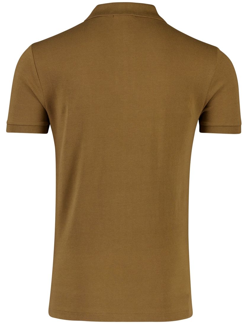 Polo bruin met 2 knopen Polo ralph lauren custom slim fit