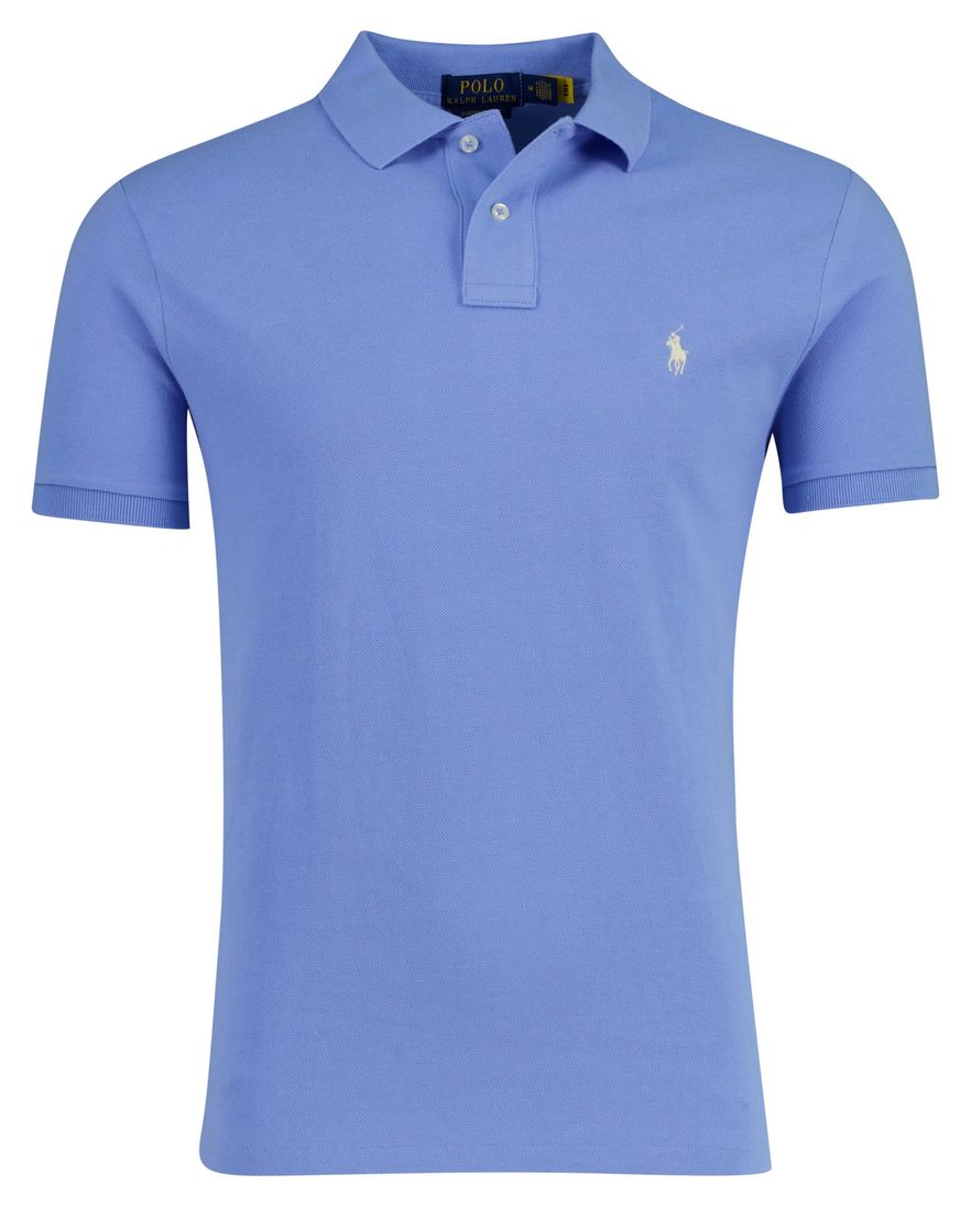 Polo Ralph Lauren poloshirt blauw slim fit effen