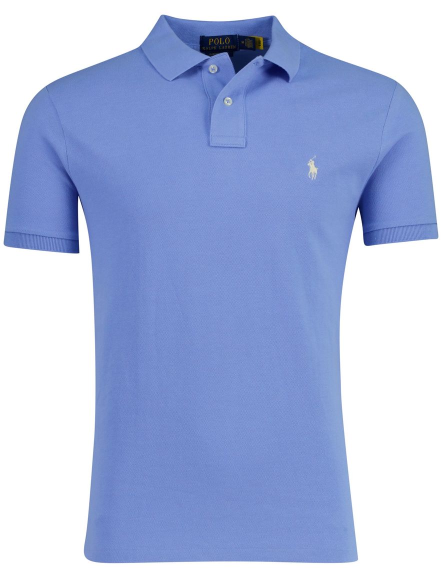 Polo Ralph Lauren poloshirt blauw slim fit effen