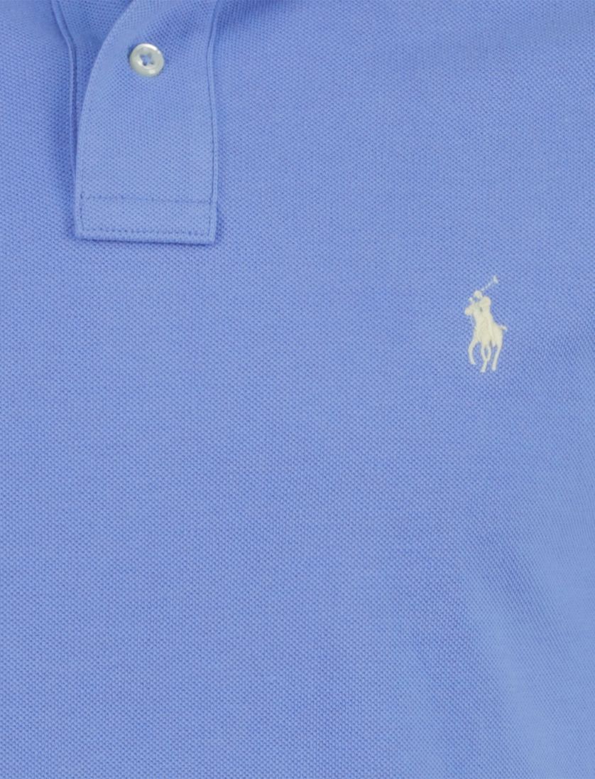 Polo Ralph Lauren poloshirt blauw slim fit 2 knoops