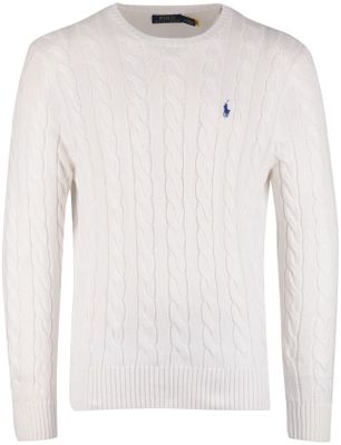 Polo Ralph Lauren Kabeltrui wit Polo Ralph Lauren normale fit