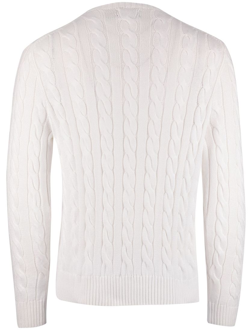 Kabeltrui wit Polo Ralph Lauren normale fit