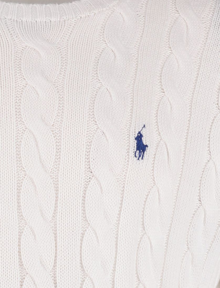 Kabeltrui wit Polo Ralph Lauren normale fit