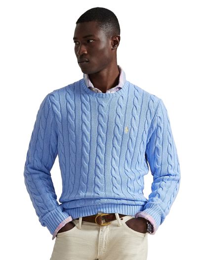 Polo Ralph Lauren trui Polo Ralph Lauren normale fit blauw kabeltrui