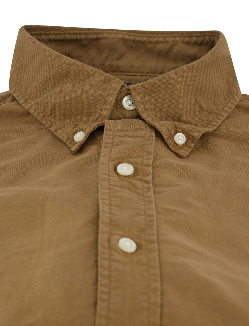 overhemd bruin Ralph Lauren custom fit button down